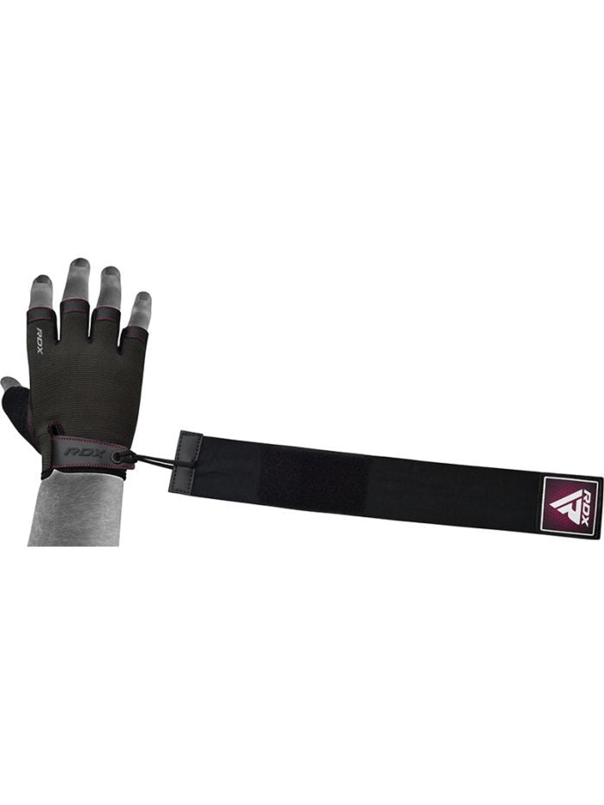RDX T2 Weightlifting Half Finger Gym Gloves - Pink
