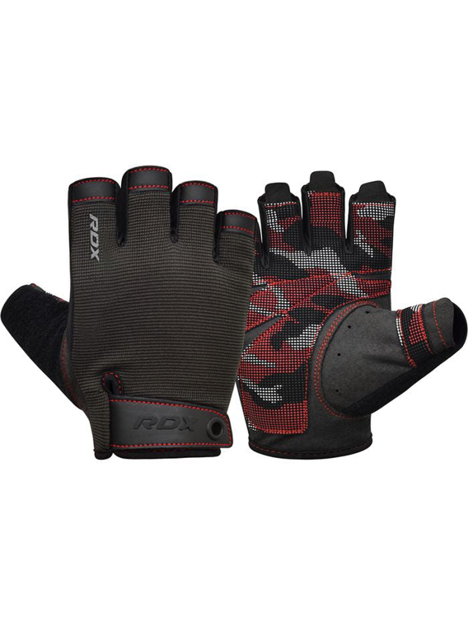 RDX T2 Weightlifting Half Finger Gym Gloves - Red