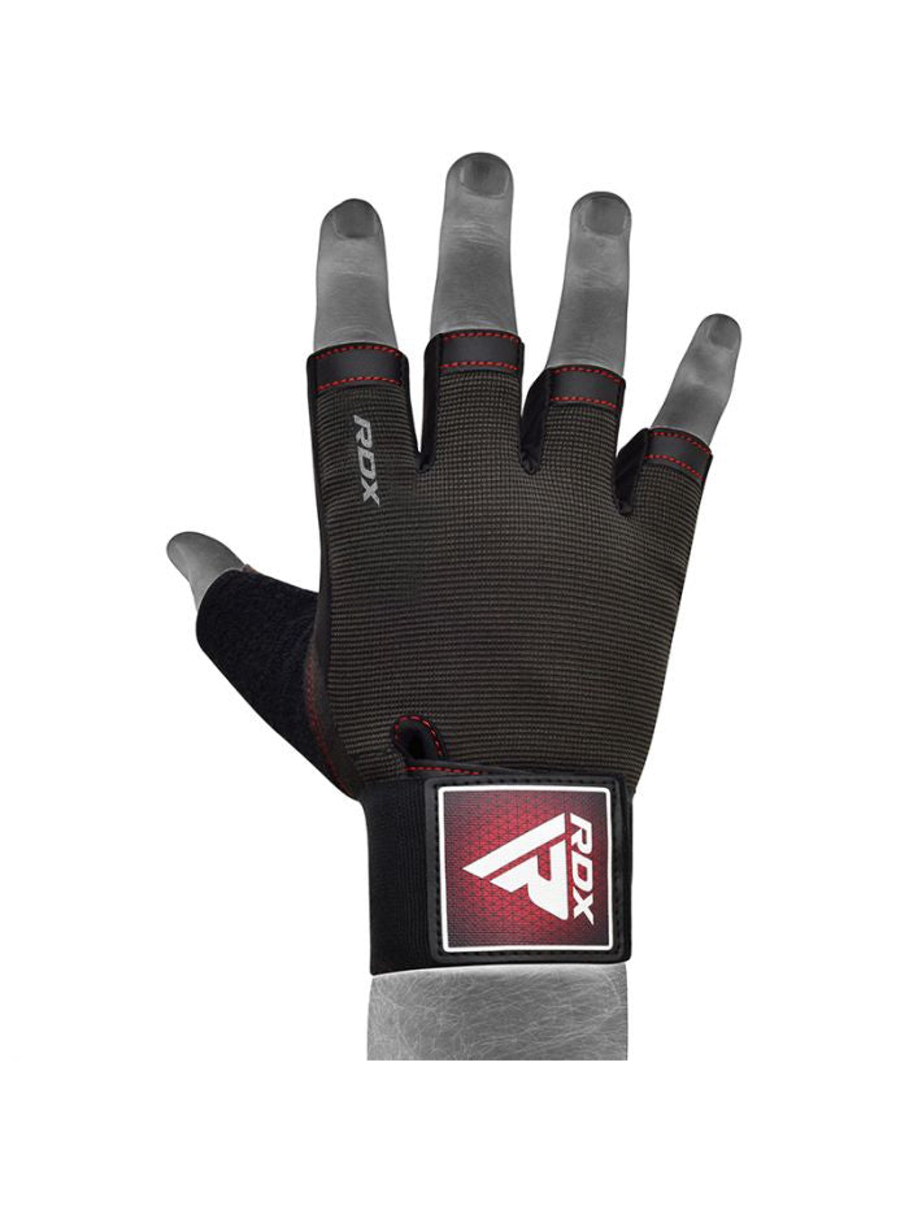 RDX T2 Weightlifting Half Finger Gym Gloves - Red