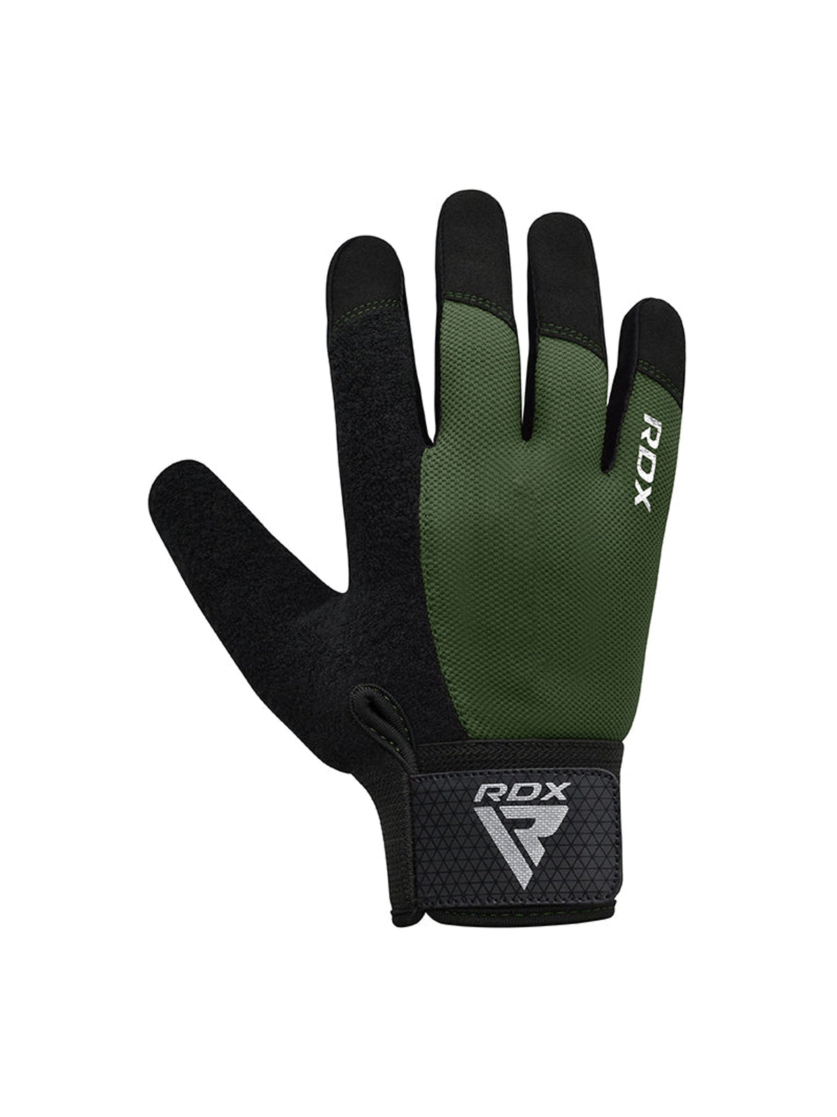 RDX W1F Full Finger Gym Workout Gloves - Army Green