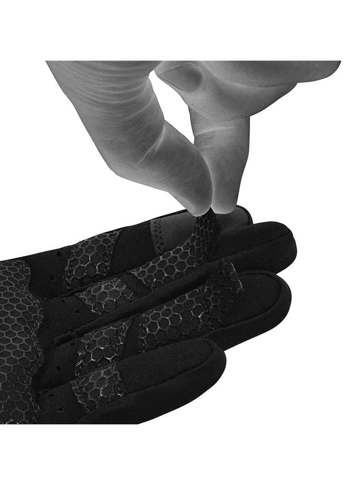 RDX W1F Full Finger Gym Workout Gloves - Black