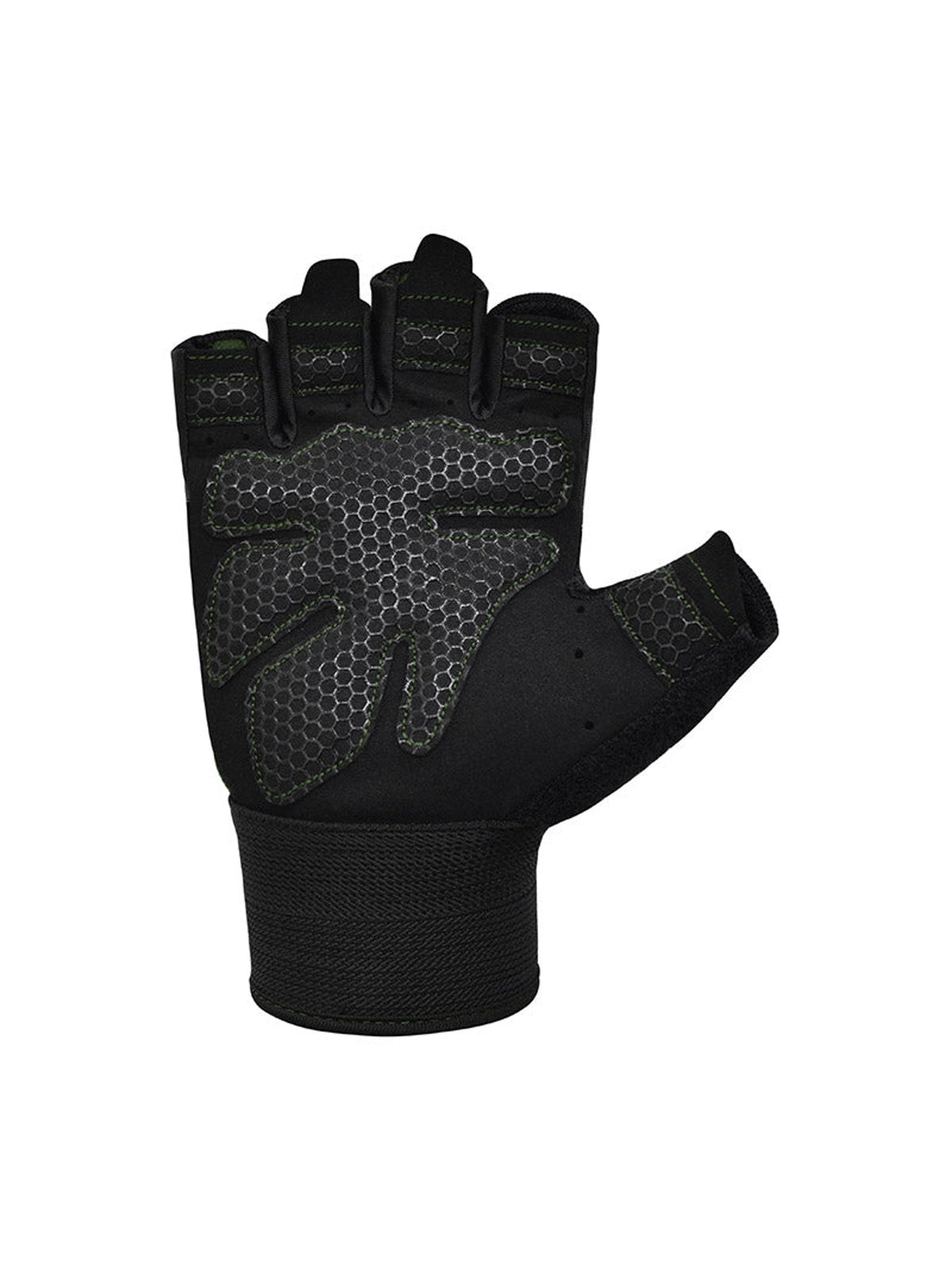 RDX W1H Half Finger Gym Workout Gloves - Black