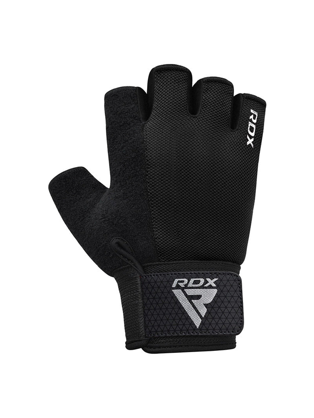 RDX W1H Half Finger Gym Workout Gloves - Black
