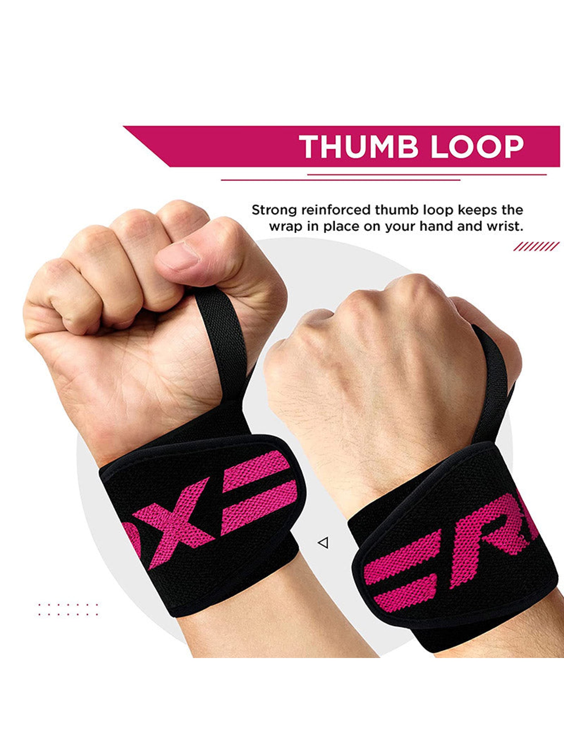 RDX W2 Bodybuilding Wrist Wraps - Pink