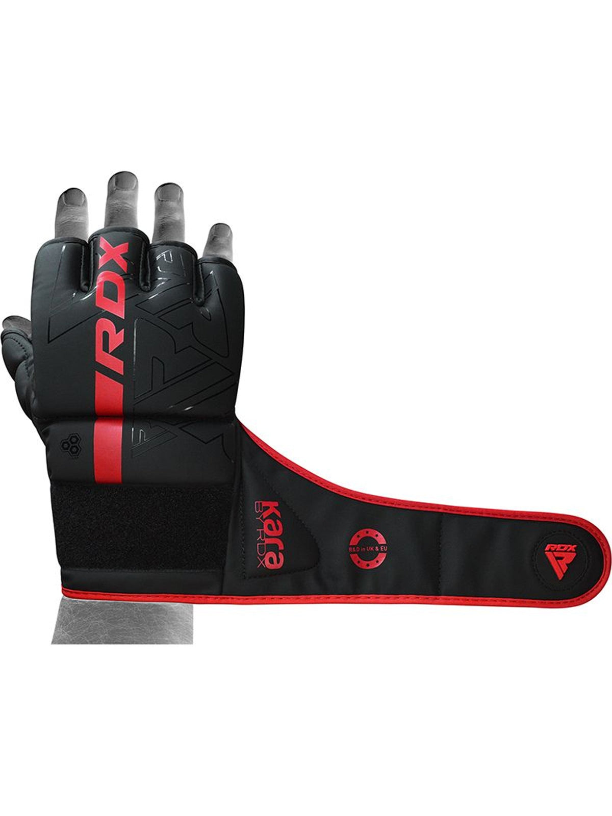 RDX F6 KARA MMA Grappling Gloves - Red