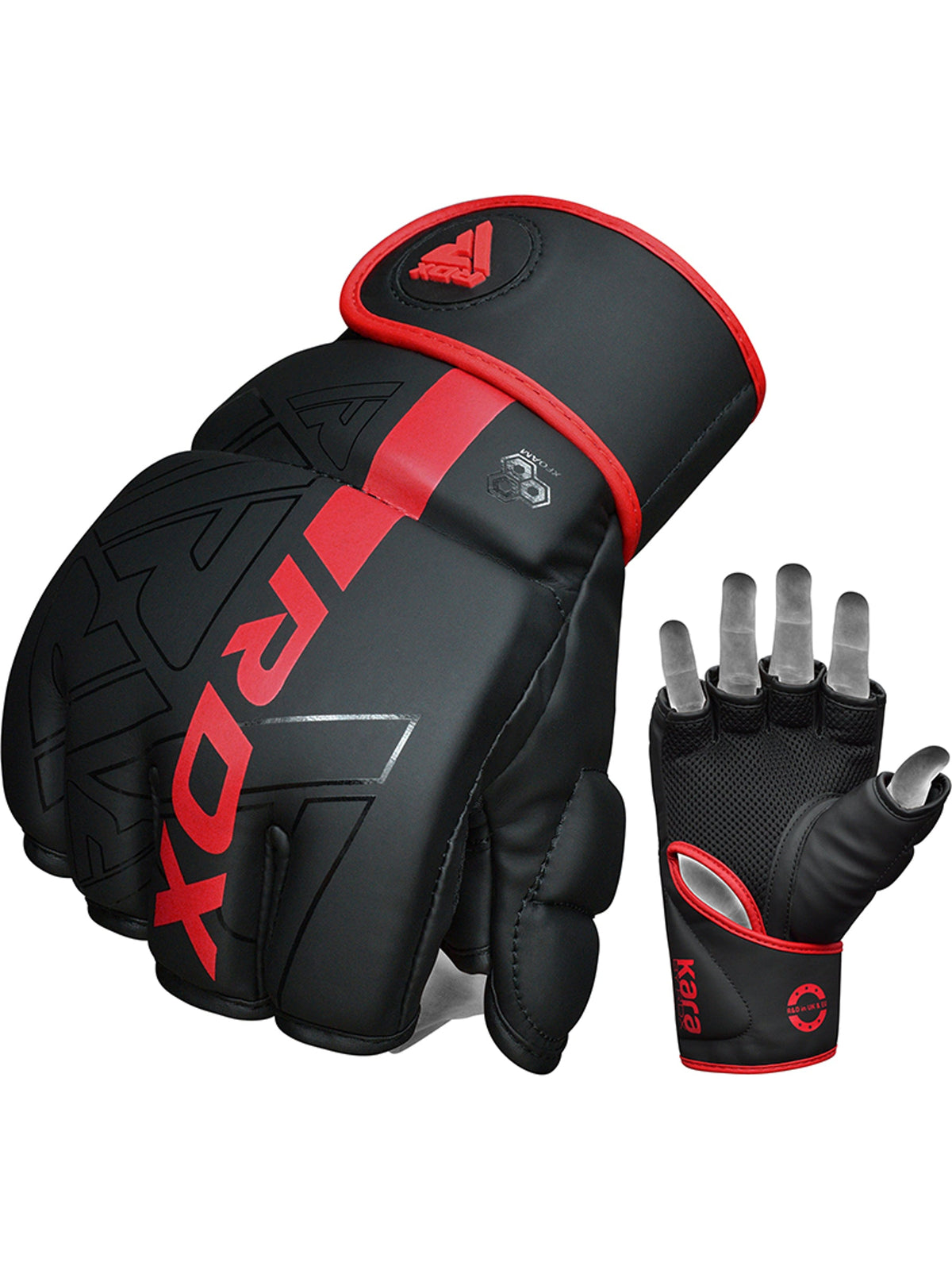 RDX F6 KARA MMA Grappling Gloves - Red
