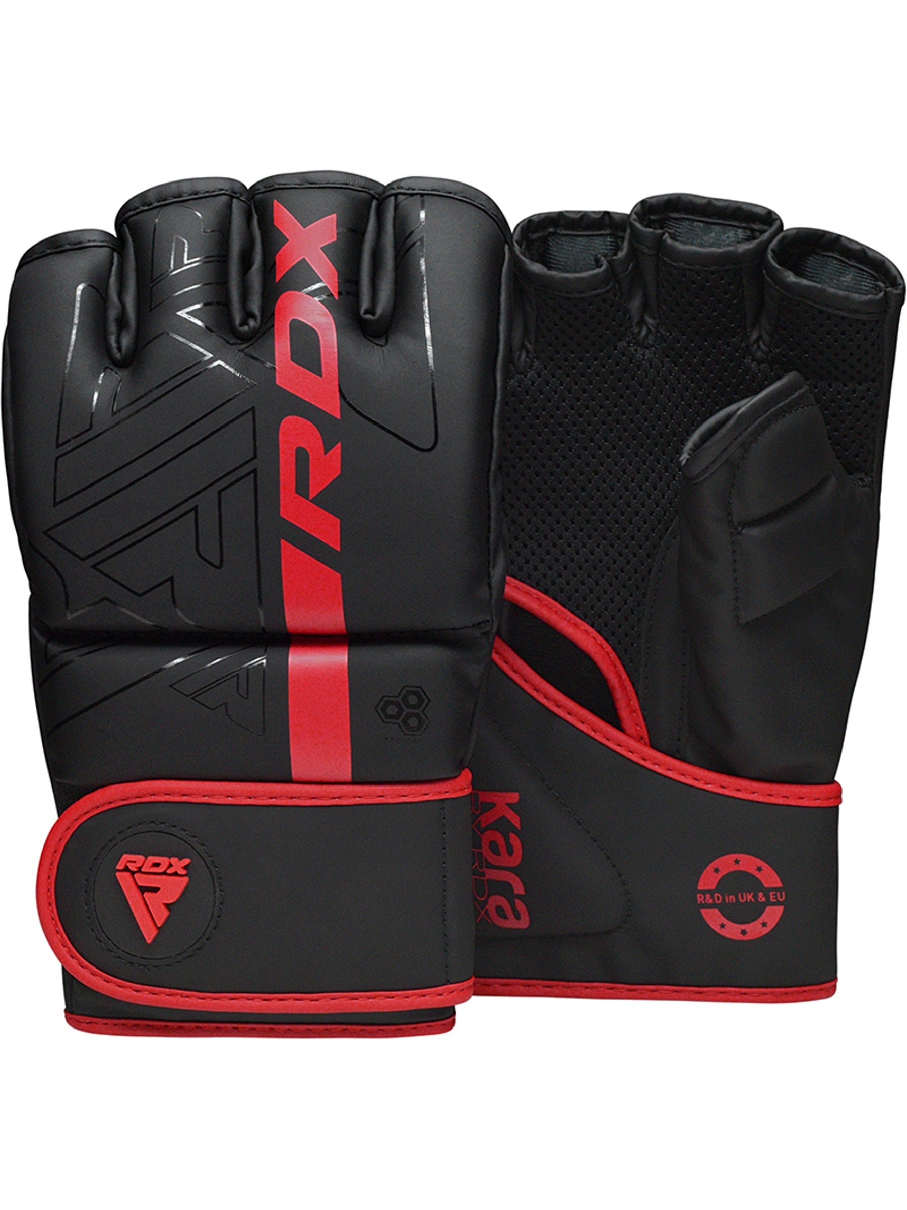RDX F6 KARA MMA Grappling Gloves - Red