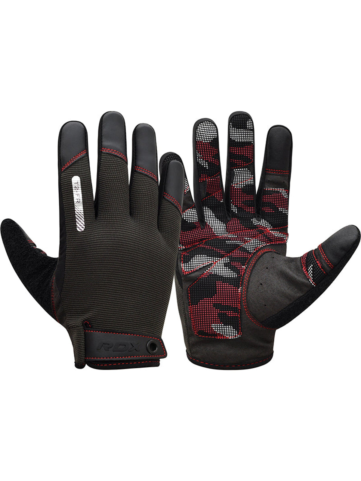 RDX T2 Touch Screen Friendly Full Finger Gym Gloves - Red