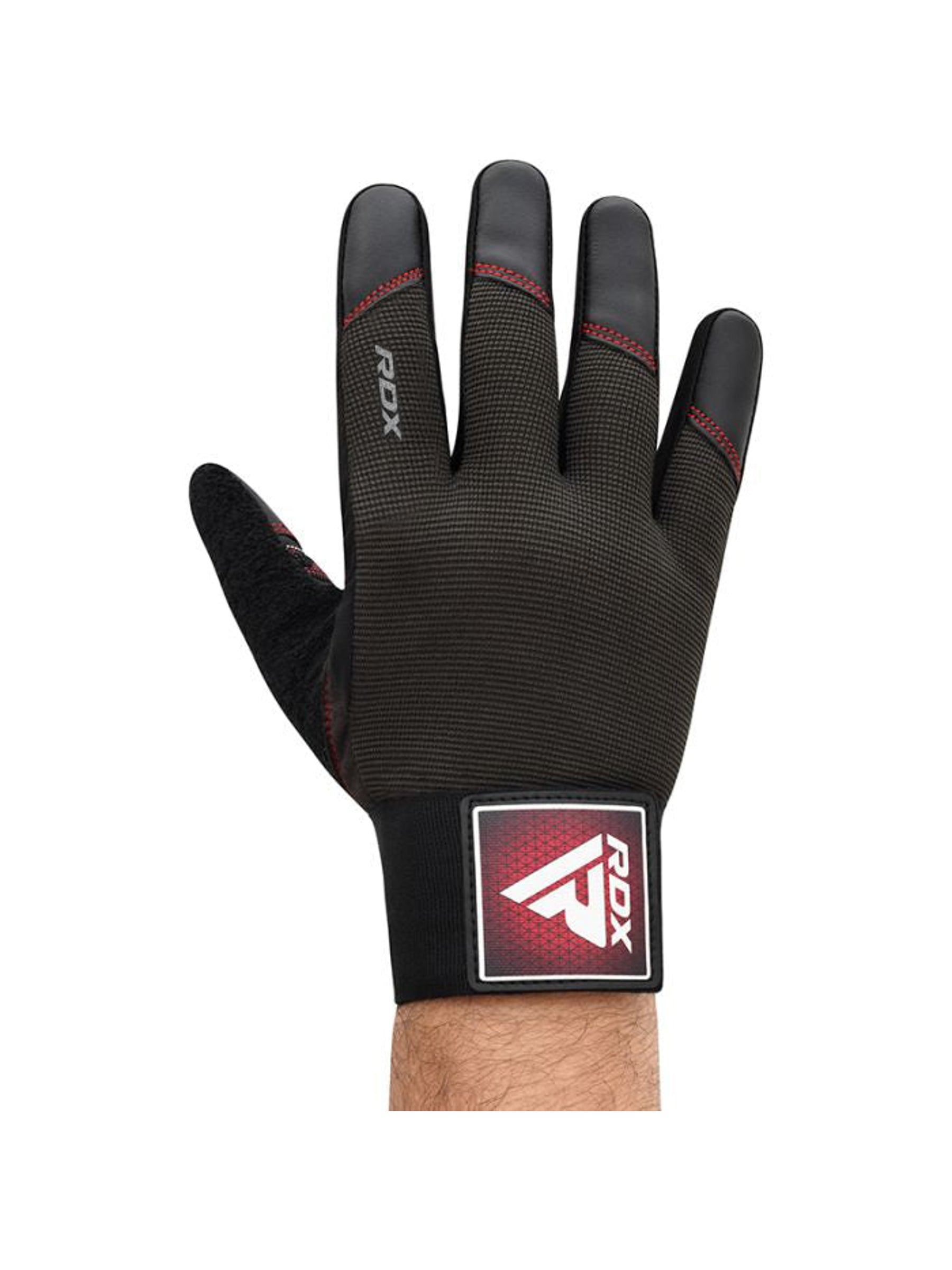 RDX T2 Weightlifting Full Finger Gym Gloves - Red