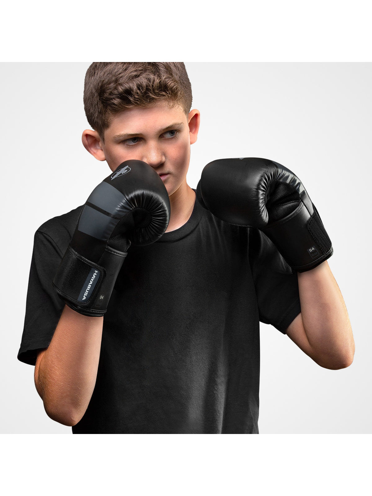 Hayabusa S4 Youth Boxing Gloves, black, image 4
