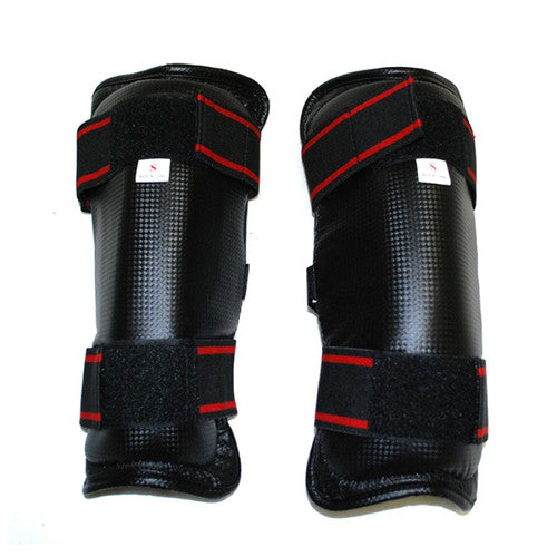 MAG Karate/TKD Vinyl Shin Guards Black, White