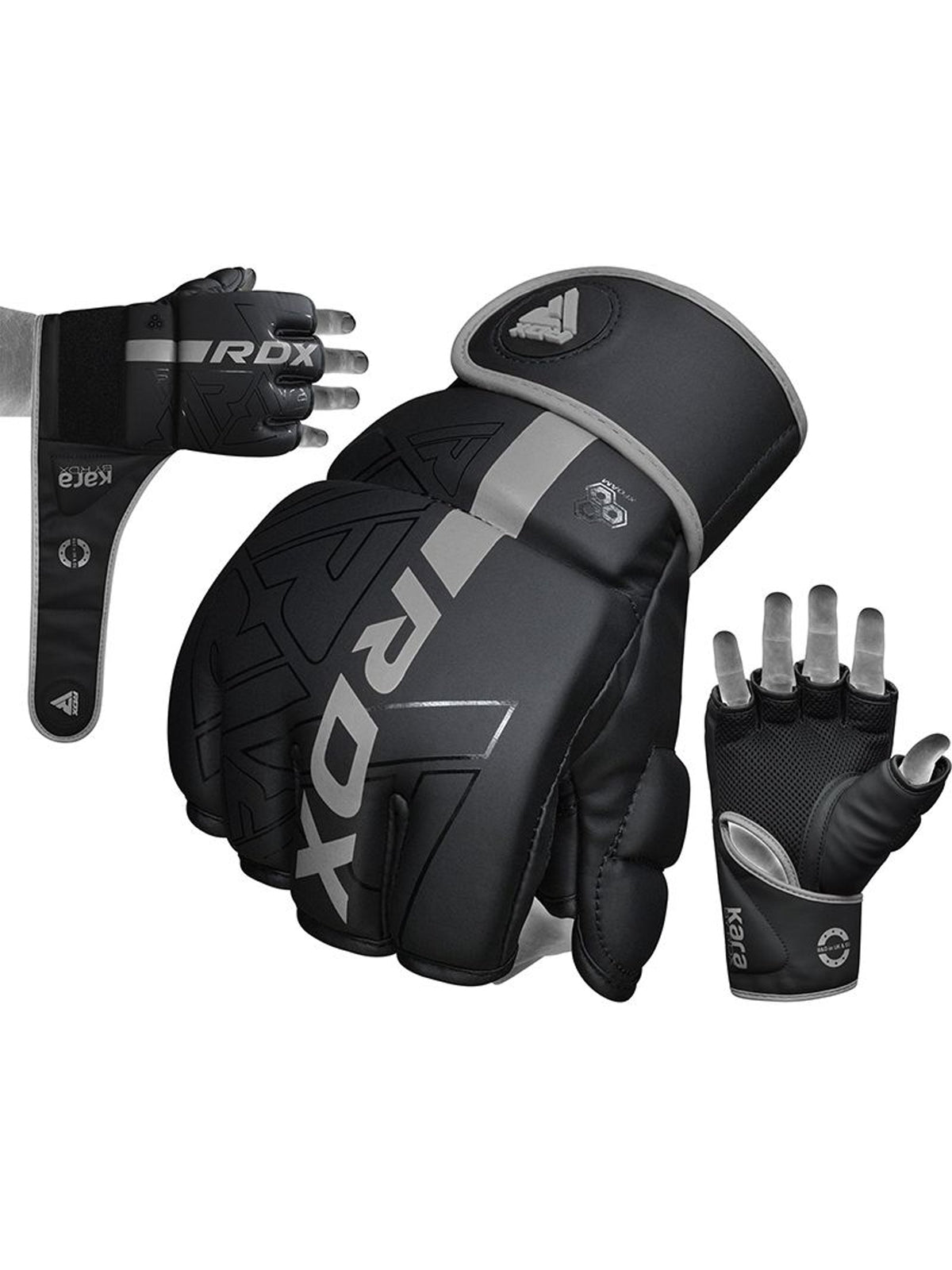 RDX F6 KARA MMA Grappling Gloves - Silver