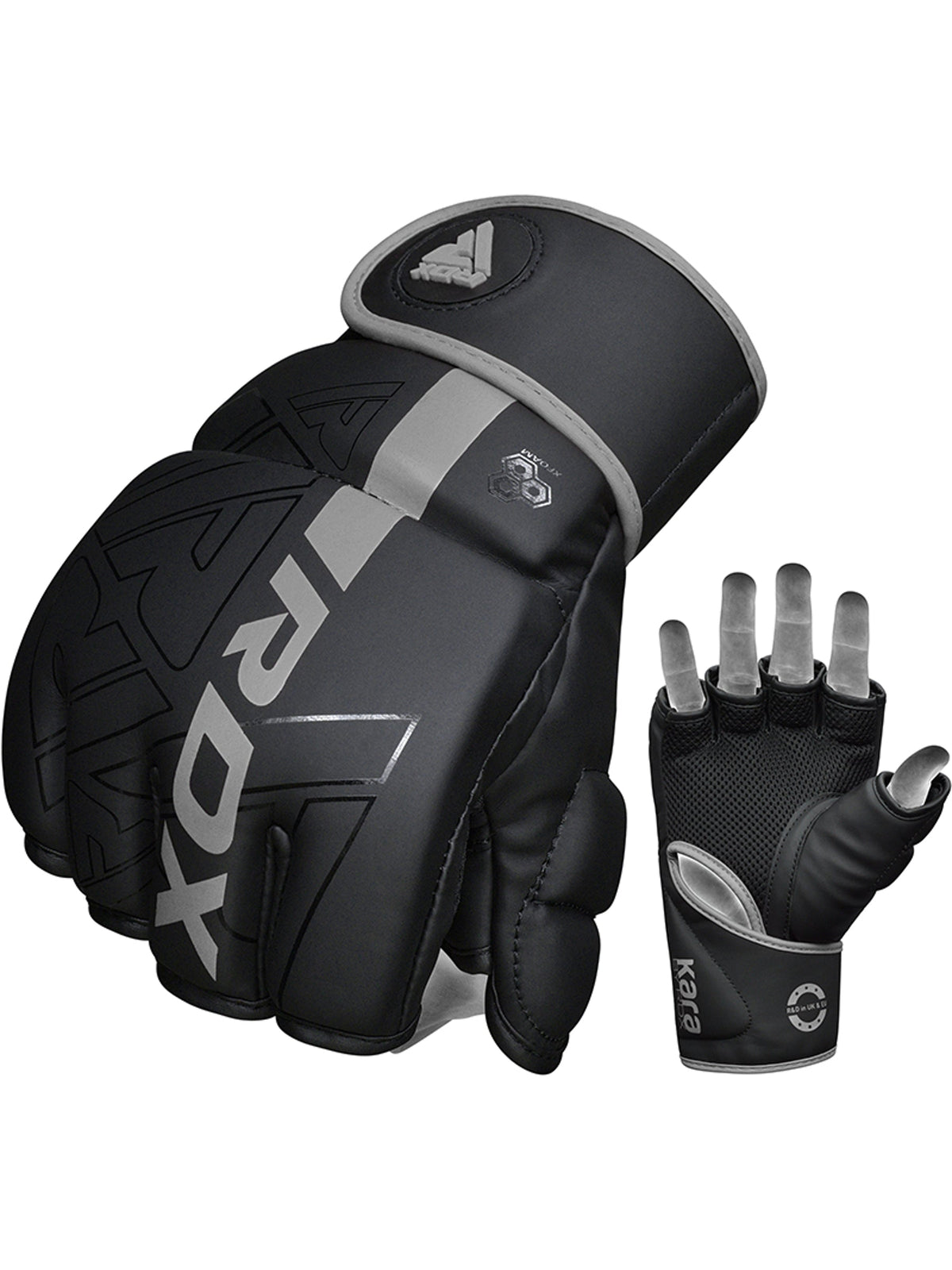 RDX F6 KARA MMA Grappling Gloves - Silver