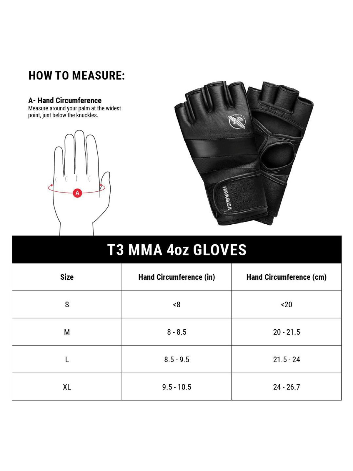Hayabusa T3 MMA 4oz Gloves