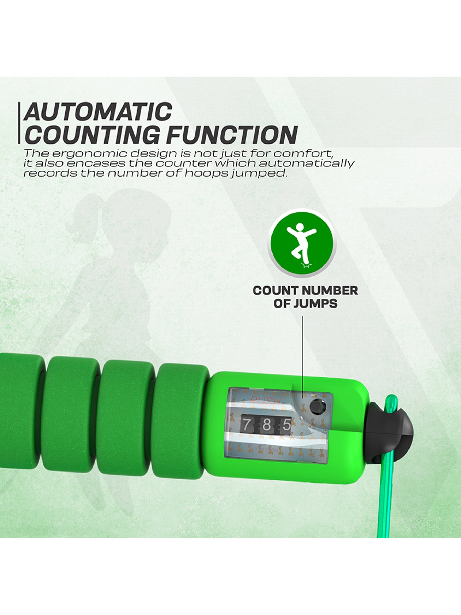 RDX FP Kids Adjustable Skipping Rope with Counter - Green