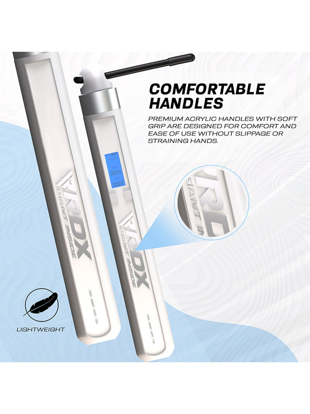 RDX 75P Rechargeable Smart Digital Counter Skipping Rope