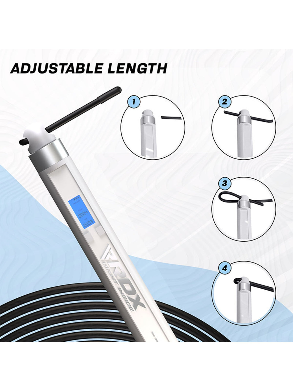RDX 75P Rechargeable Smart Digital Counter Skipping Rope