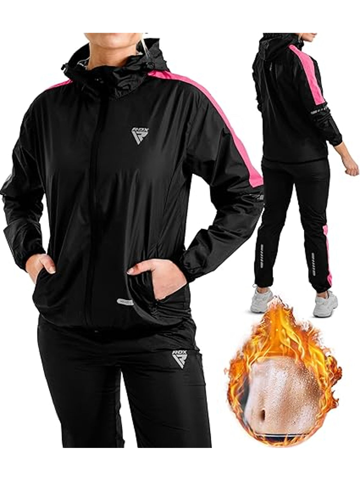 RDX H1 Weight Loss Sauna Suit for Women - Pink