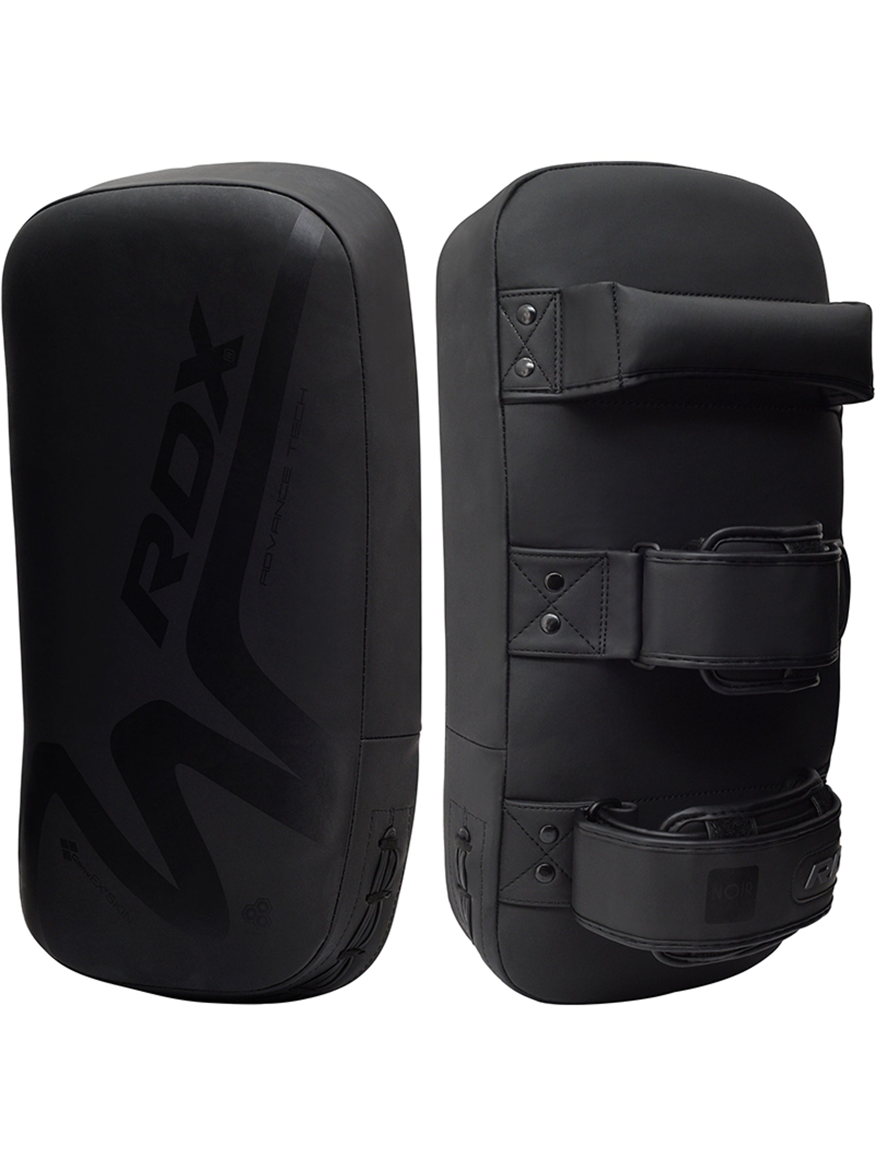 RDX T15 Noir Thai Pad - ConvEX Skin Muay Thai Kick Pad, Black