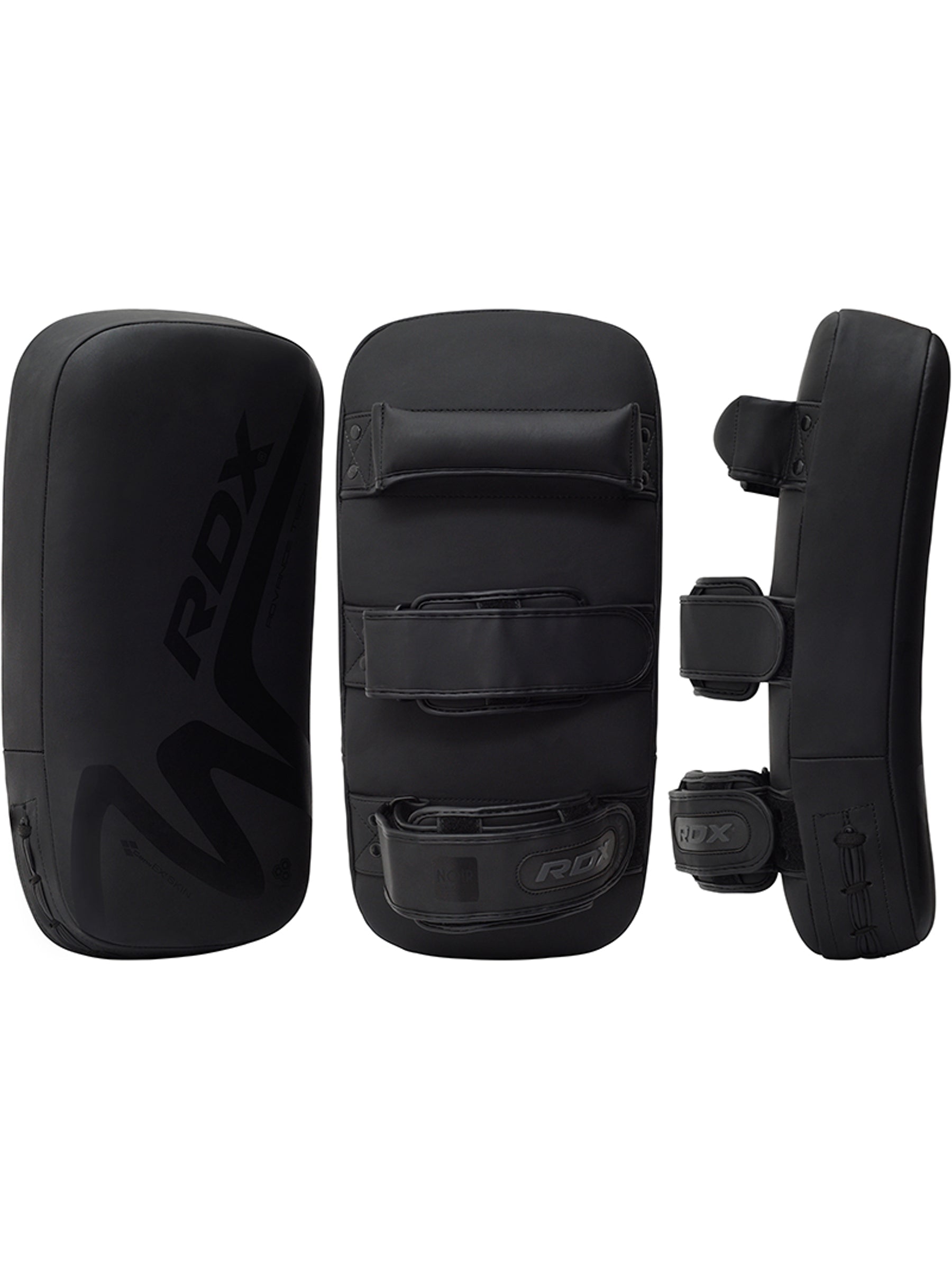 RDX T15 Noir Thai Pad - ConvEX Skin Muay Thai Kick Pad, Black