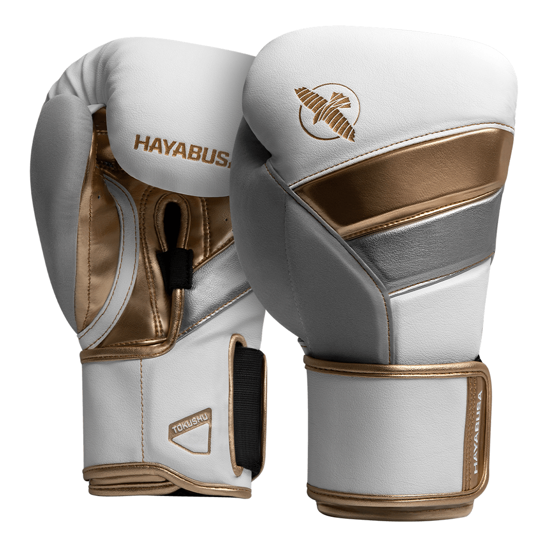 Hayabusa T3 Boxing Gloves - White/Gold