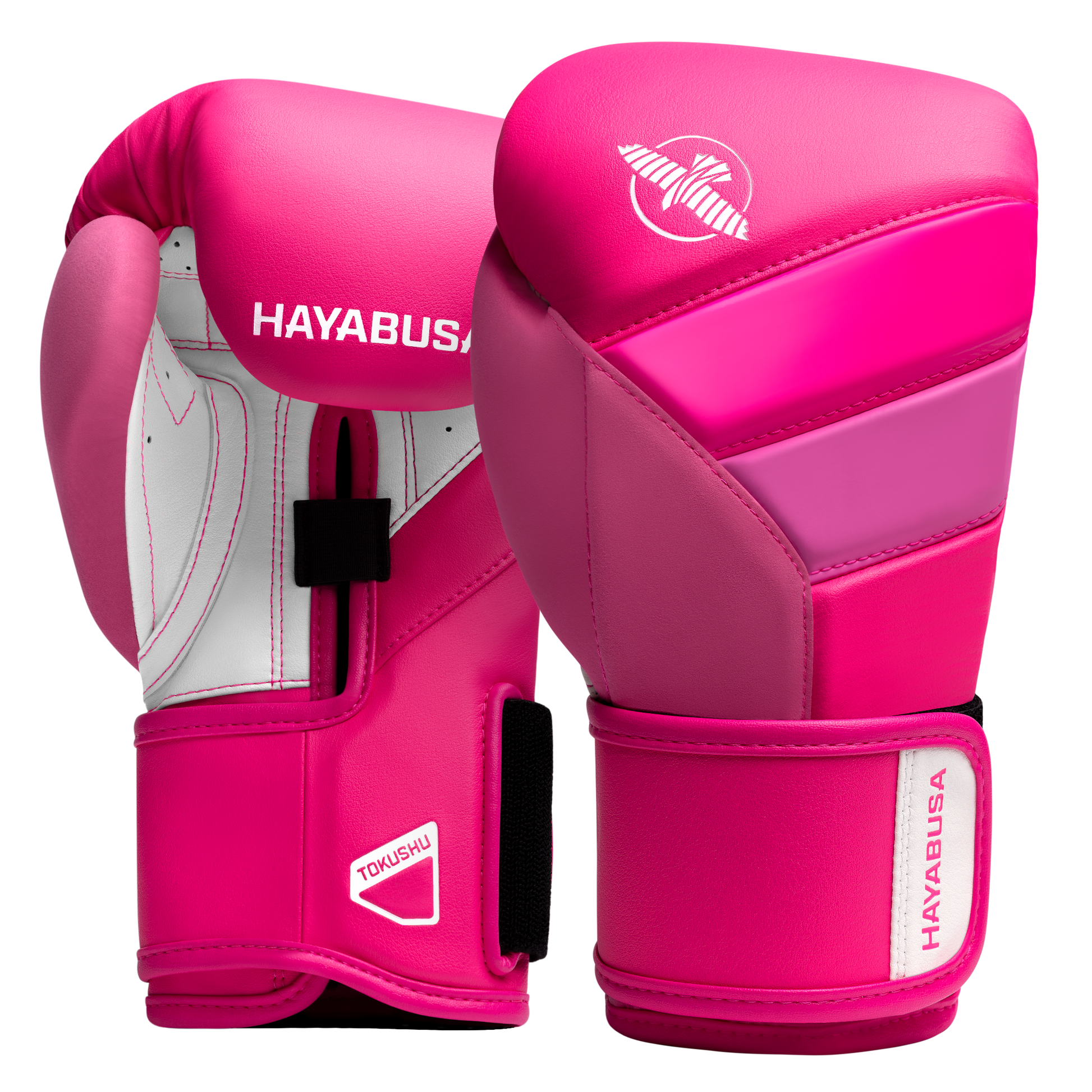 Hayabusa T3 Neon Boxing Gloves - Neon Pink
