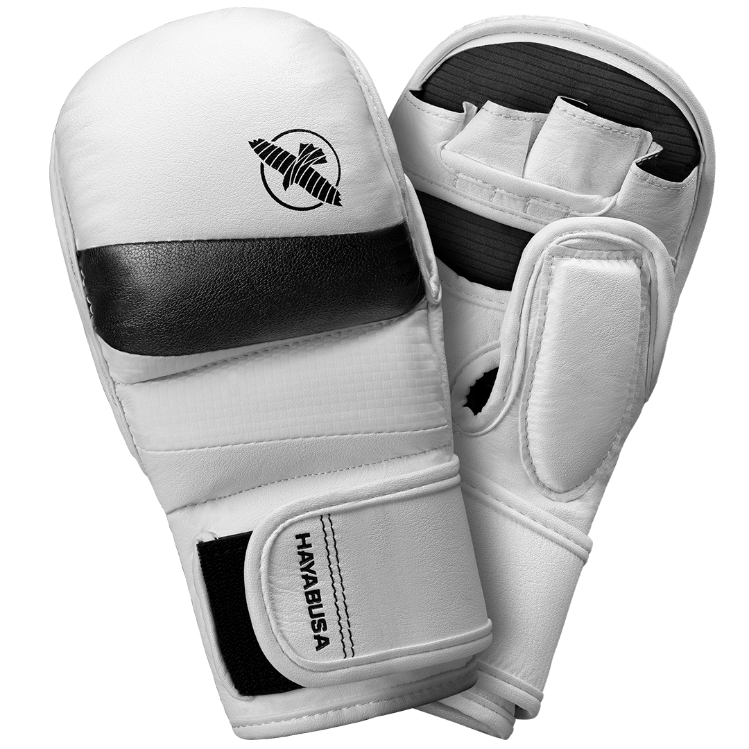 Hayabusa T3 7oz Hybrid Gloves - White/Black