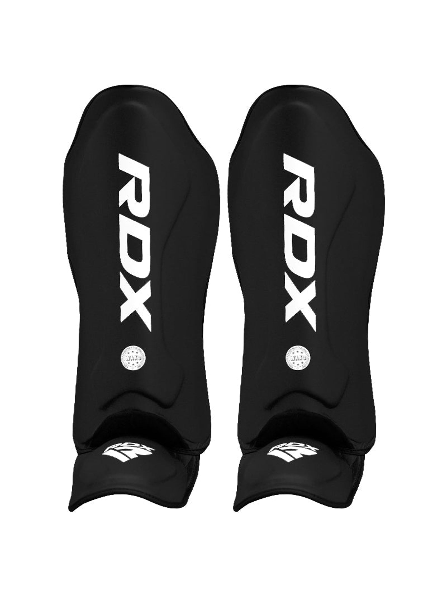 RDX WAKO Shin Instep T1 Super Skin Kickboxing Shin Guards - Black