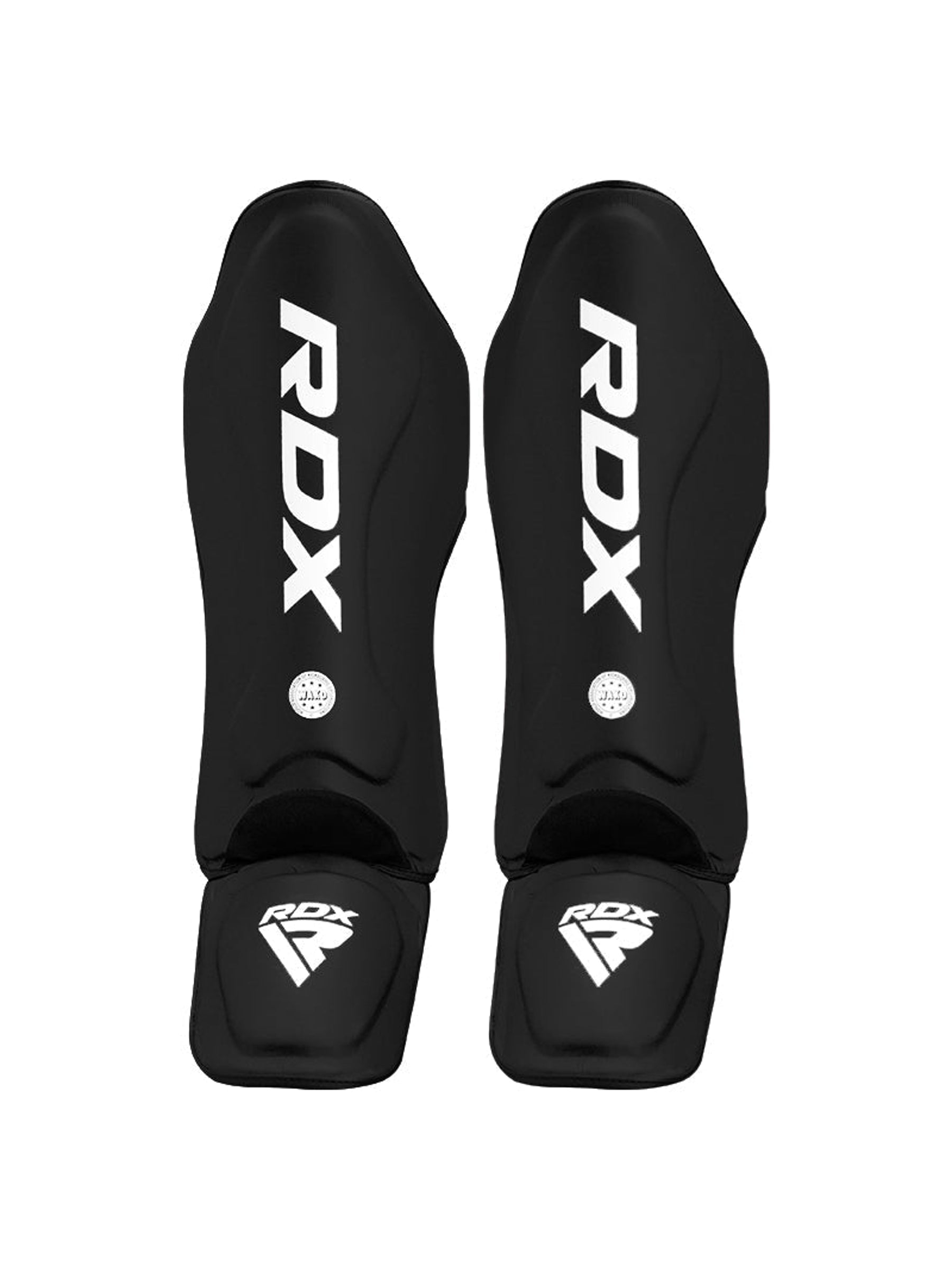 RDX WAKO Shin Instep T1 Super Skin Kickboxing Shin Guards - Black