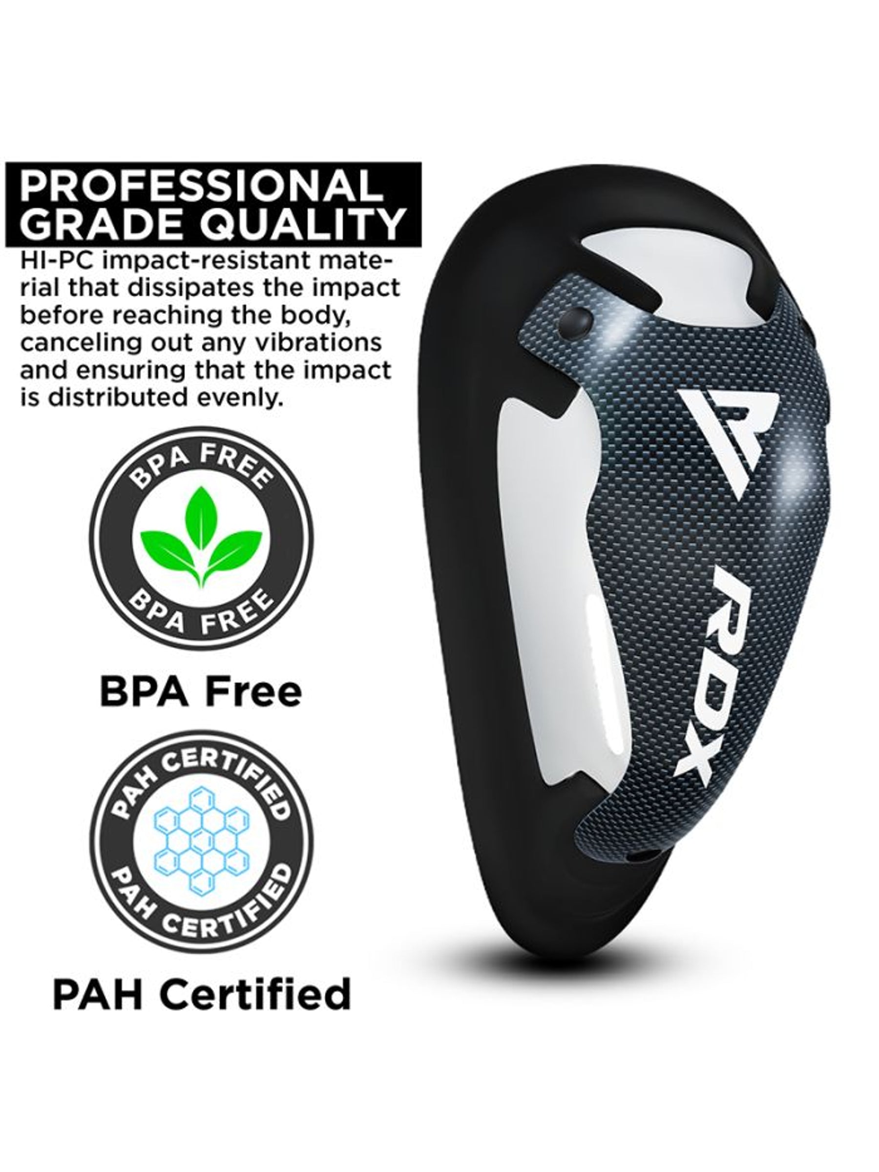 RDX 1N Gel Groin Protection Cup - White/Black