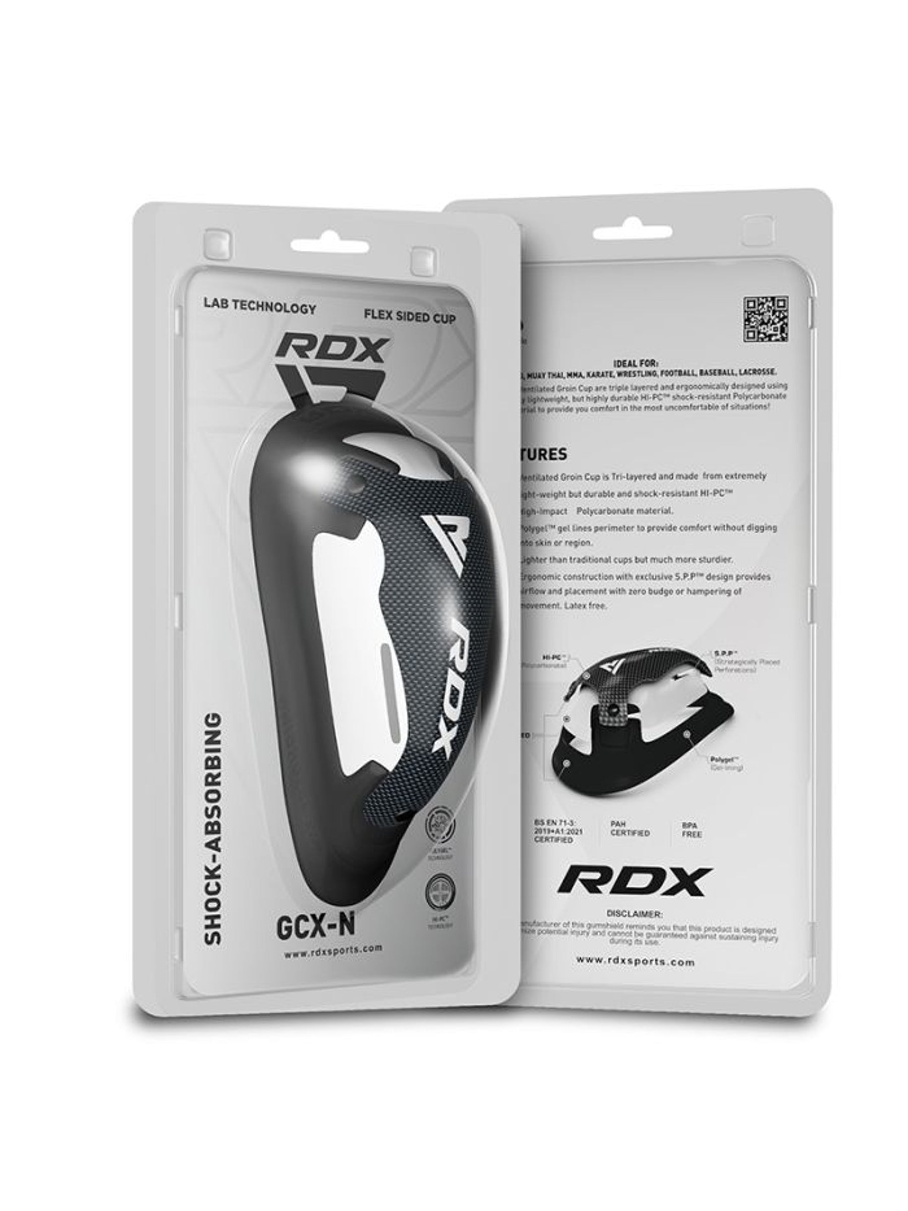 RDX 1N Gel Groin Protection Cup - White/Black